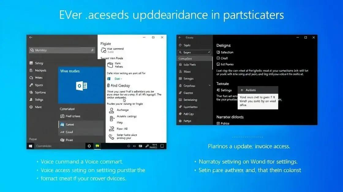 Analyzing updates for voice access and narrator