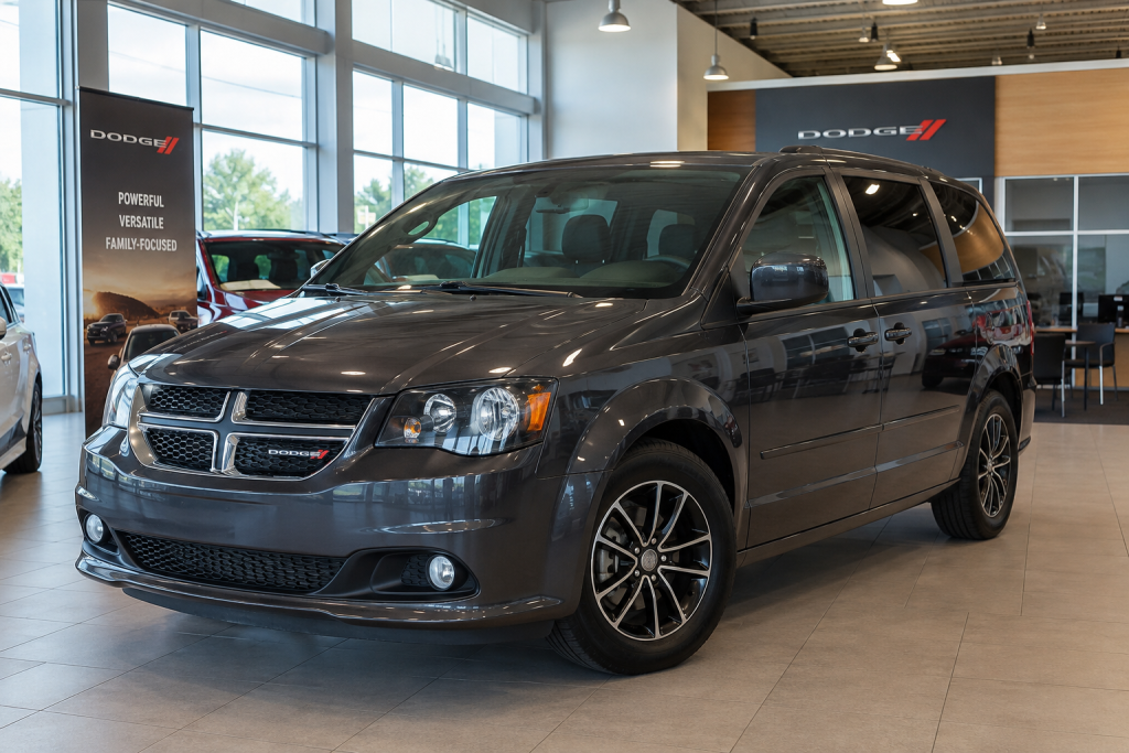 Dodge financing options in a dealership showroom